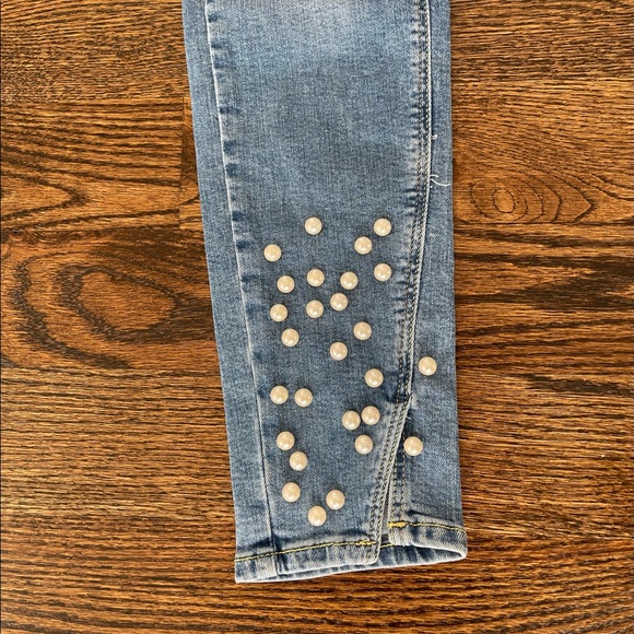 Zara pearl jeans Perfect like new Size 4 Beautiful! - Picture 9 of 10